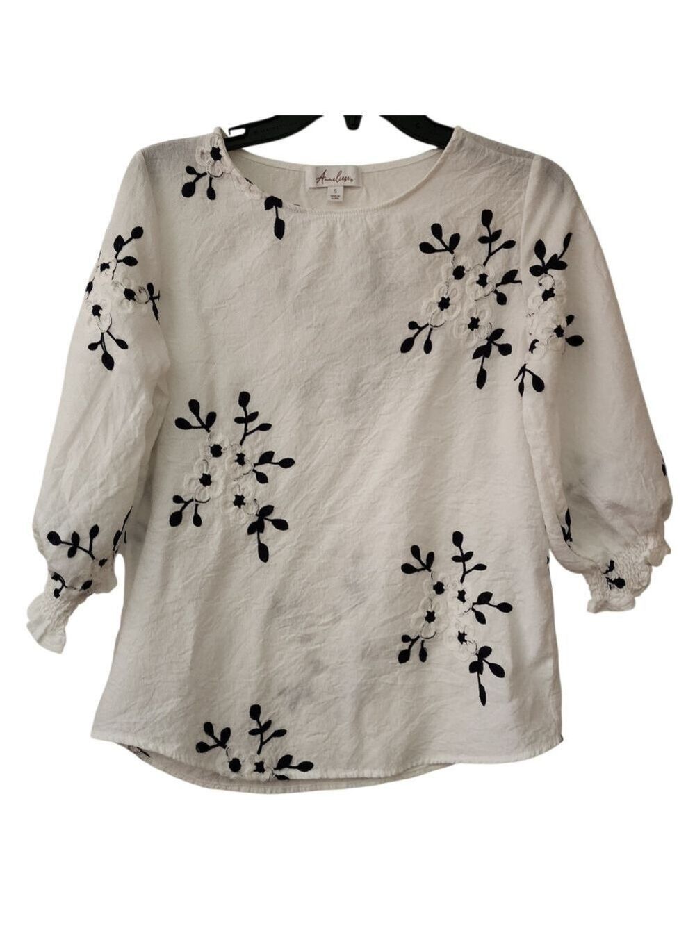 Anneliese Blouse Size Small 3/4 Sleeves